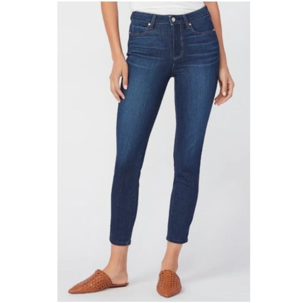 Paige Women's Marrakech Hoxton Crop Transcend Denim Ankle Skinny Jeans Size 30